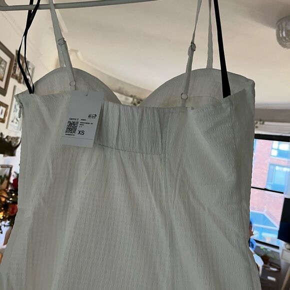 Sweetheart Gingham Mini Dress - Unlined Spaghetti Strap Beach Cover Party Dress - Picture 10 of 11